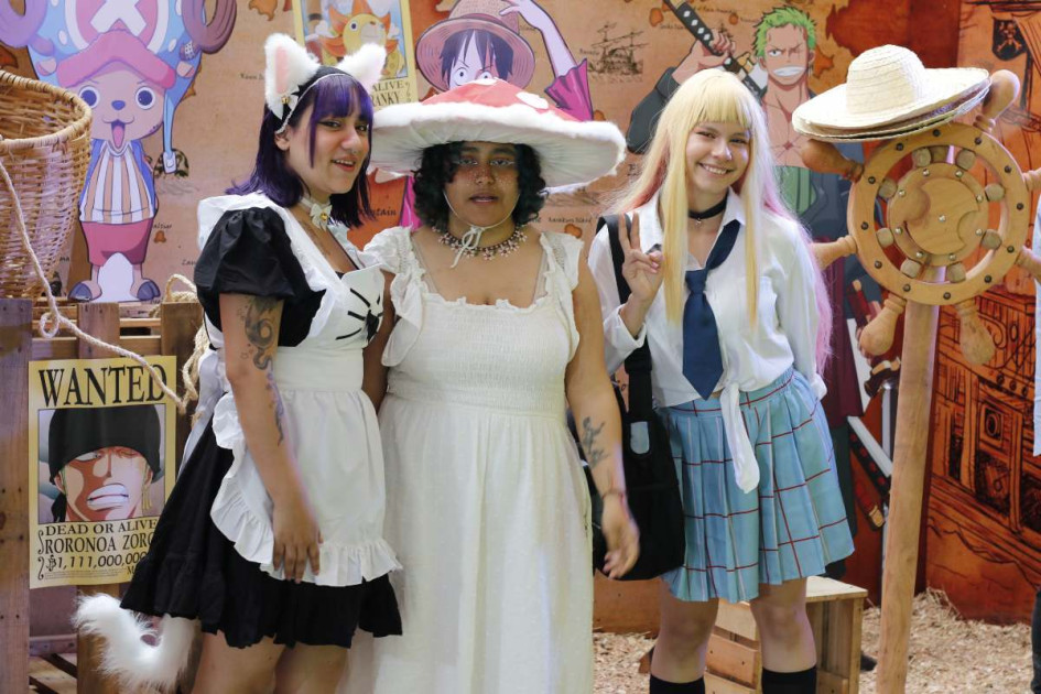 Fotos | Darío Augusto Cardona | LA PATRIA  Laura Delgado, Katheryn Mejía y Lucy Ryus de cosplay en el Comicland. Fotos | Darío Augusto Cardona | LA PATRIA  Laura Delgado, Katheryn Mejía y Lucy Ryus de cosplay en el Comicland.