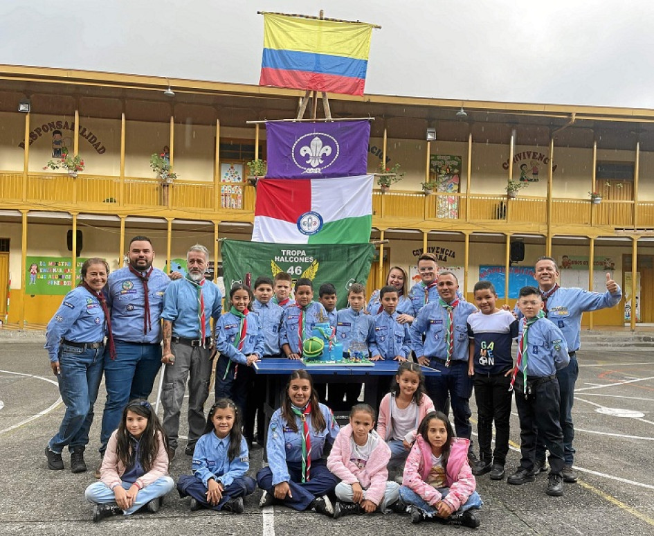 Foto | Cortesía | LA PATRIA Grupo de scouts en la escuela Policarpa Salavarrieta de Aranzazu. Foto | Cortesía | LA PATRIA Grupo de scouts en la escuela Policarpa Salavarrieta de Aranzazu.