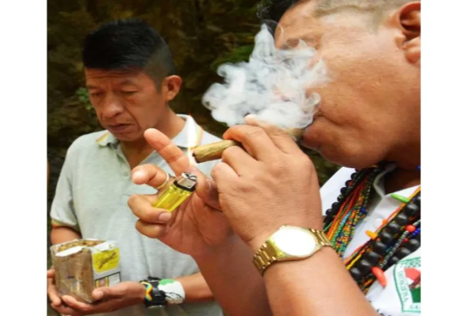 El médico tradicional Alexander Largo con sus ceremonias para curar a las personas y la tierra. El médico tradicional Alexander Largo con sus ceremonias para curar a las personas y la tierra.