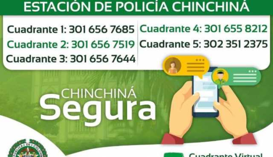 Policía de Chinchiná habilita WhatsApp para línea de atención Policía de Chinchiná habilita WhatsApp para línea de atención
