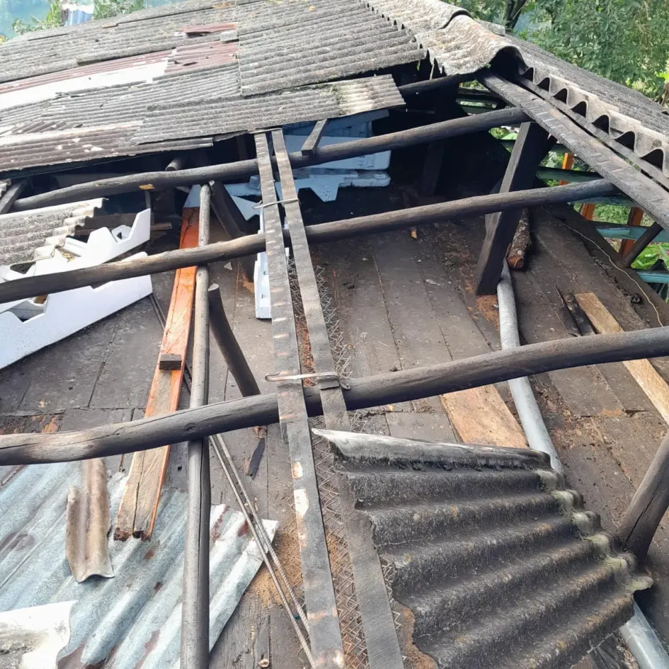 Una vivienda afectada en Pensilvania. Una vivienda afectada en Pensilvania.