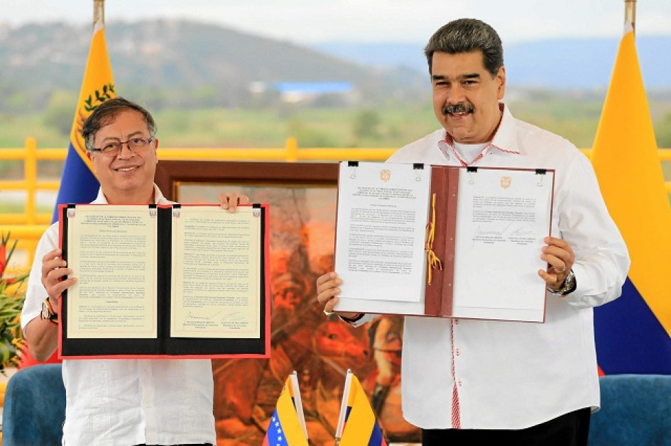 Los presidentes de Colombia, Gustavo Petro, y de Venezuela, Nicolás Maduro, ratificaron el jueves el buen momento de la relación bilateral. Los presidentes de Colombia, Gustavo Petro, y de Venezuela, Nicolás Maduro, ratificaron el jueves el buen momento de la relación bilateral.