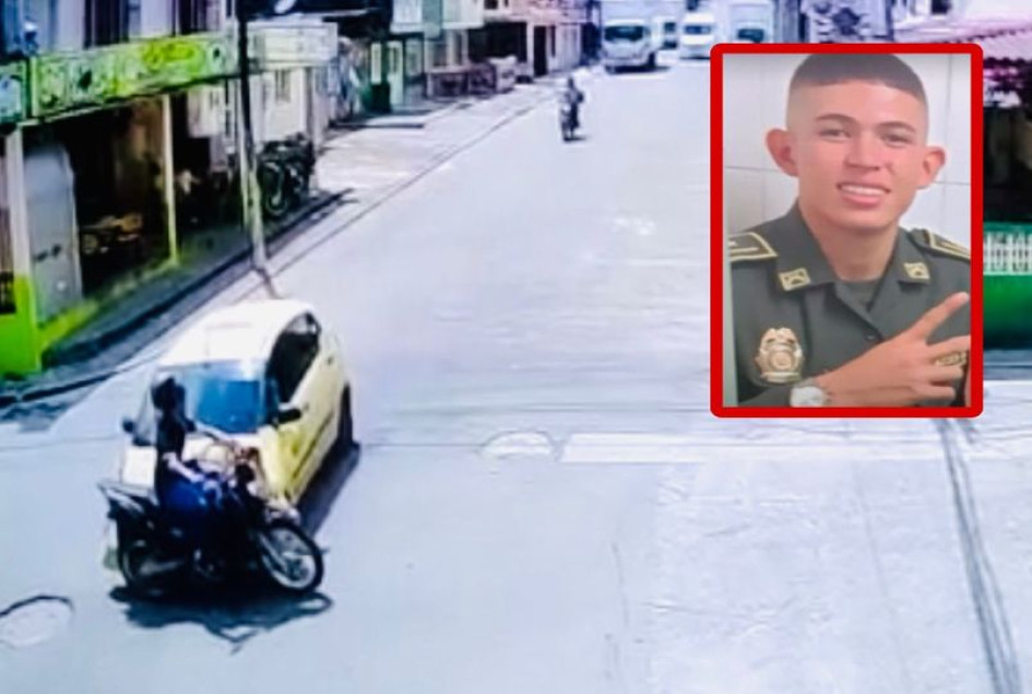Policía muerto. Policía muerto.