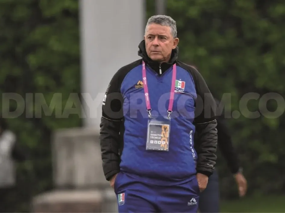 Pedro Sarmiento, técnico del Once Caldas. Aún no gana con el equipo, en seis partidos jugados. Once Caldas
