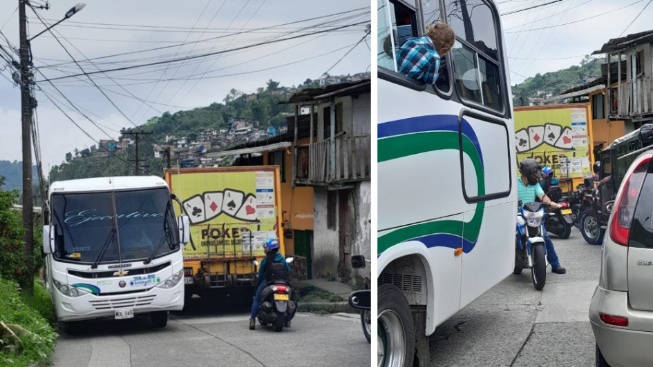 Los trancones en el barrio Galán de Manizales se volvieron constantes. La comunidad cuenta que, pese a ser una doble vía, hay carros estacionados y "un flujo exagerado de vehículos". "Esto se volvió un dolor de cabeza, son filas y filas de carros", así lo señala una residente mientras exige regulación. Los trancones en el barrio Galán de Manizales se volvieron constantes. La comunidad cuenta que, pese a ser una doble vía, hay carros estacionados y "un flujo exagerado de vehículos". "Esto se volvió un dolor de cabeza, son filas y filas de carros", así lo señala una residente mientras exige regulación.