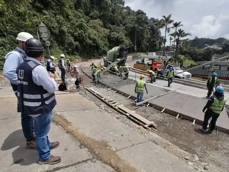 Las obras en el sector de Los Cedros. Las obras en el sector de Los Cedros.
