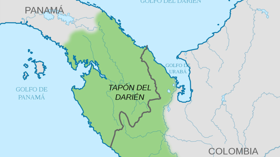 La selva del Darién, ubicada en la frontera entre Colombia y Panamá, bloquea el paso de carreteras entre Sudamérica y Centroamérica. Su vegetación espesa y fauna diversa hacen que el tránsito por este ecosistema sea muy peligroso, por lo cual la selva es denominada 'tapón'.