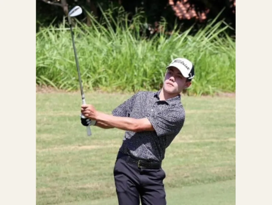 Samuel González Rivera, el golfista caldense que logró el subtítulo nacional el campo de Ruitoque Golf Country Club. Golf Caldense