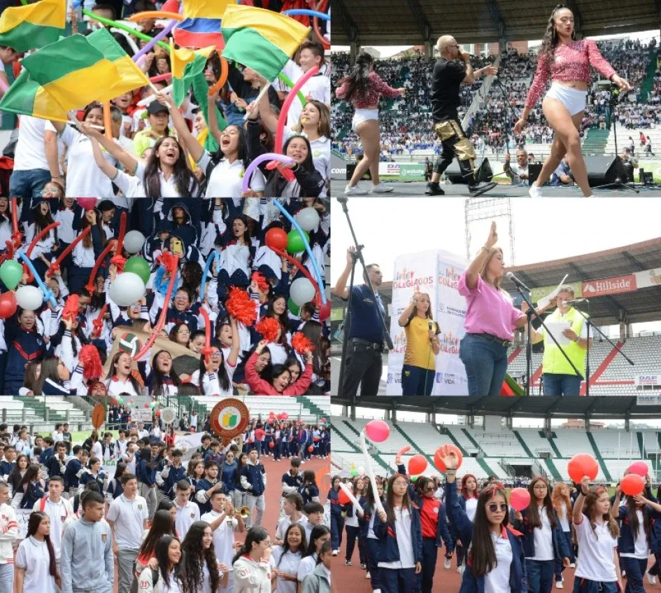 Imágenes que dejó la inauguración de los Juegos Intercolegiados que se cumplió este viernes en el estadio Palogrande. Juegos Intercolegiados