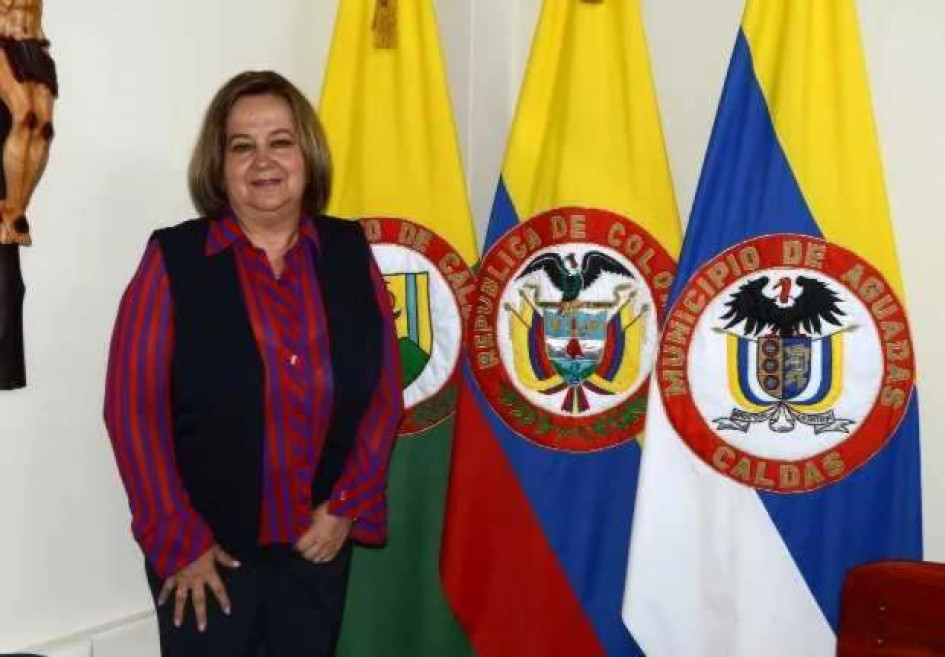 Luz Idalba Duque de Gómez fue alcaldesa de Aguadas del 2012 al 2015, por el Partido Conservador. Obtuvo 3.711 votos (36,88%), superando a Alexánder Pineda López, del Partido Liberal, con 3.211 (31,91%).