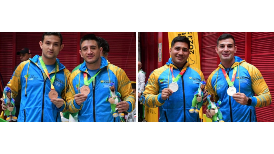A la izquierda, los medallistas de bronce en Katame No Kata. A la derecha, los de plata en Nague No Kata. A la izquierda, los medallistas de bronce en Katame No Kata. A la derecha, los de plata en Nague No Kata.