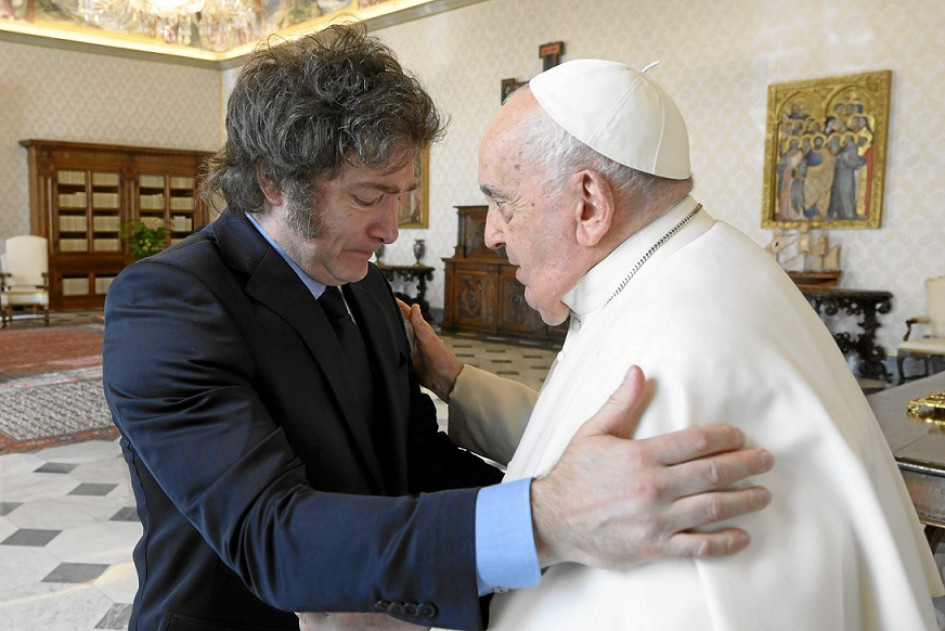 Foto | EFE | LA PATRIA Javier Milei se define como católico aunque también asegura que “practica un poco el judaísmo”. Foto | EFE | LA PATRIA Javier Milei se define como católico aunque también asegura que “practica un poco el judaísmo”.