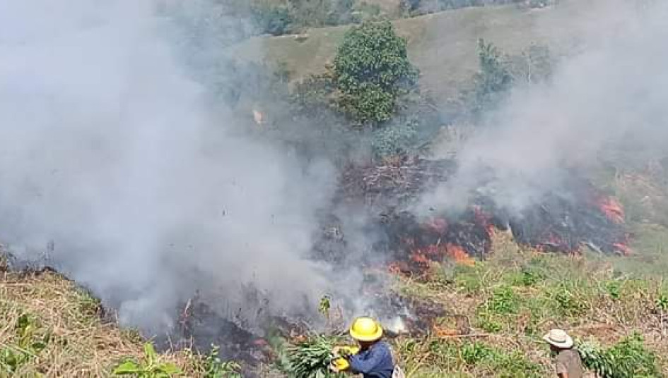 En la conflagración ardieron 15 hectáreas de pasto en la vereda Buenos Aires de Pácora (Caldas).