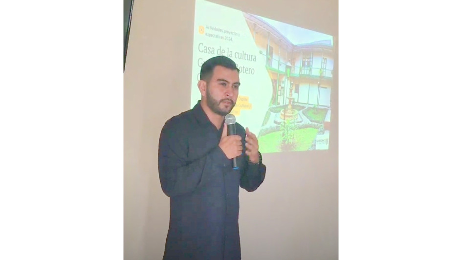 Juan David Villegas Ortiz en su presentación ante en el Concejo de Pácora.