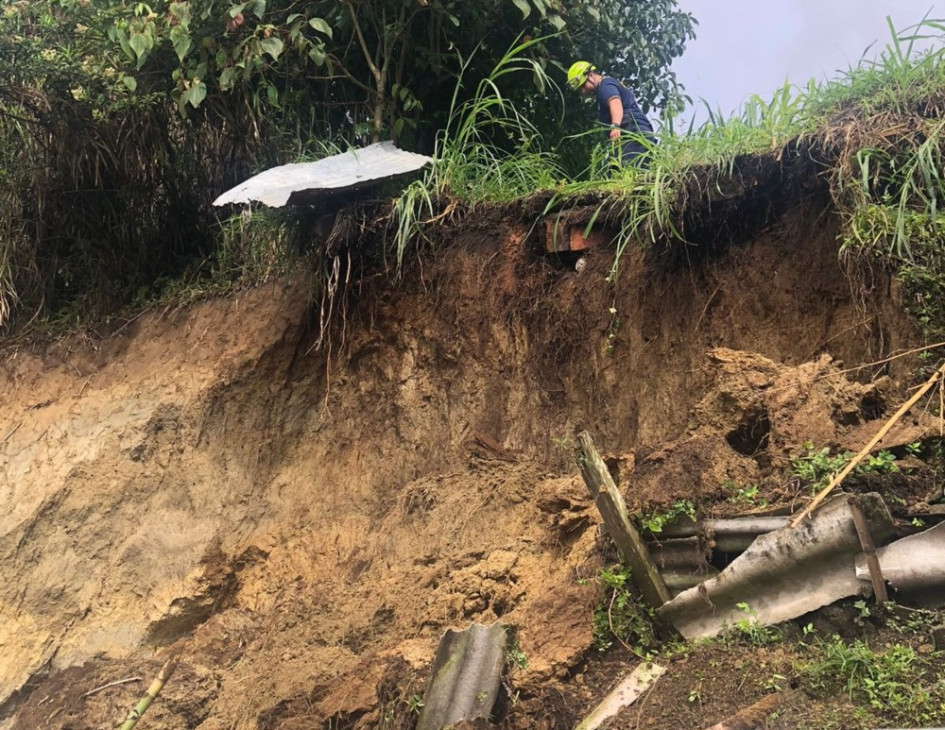Este es el deslizamiento de tierra que afectó una vivienda en Pensilvania (Caldas). Este es el deslizamiento de tierra que afectó una vivienda en Pensilvania (Caldas).