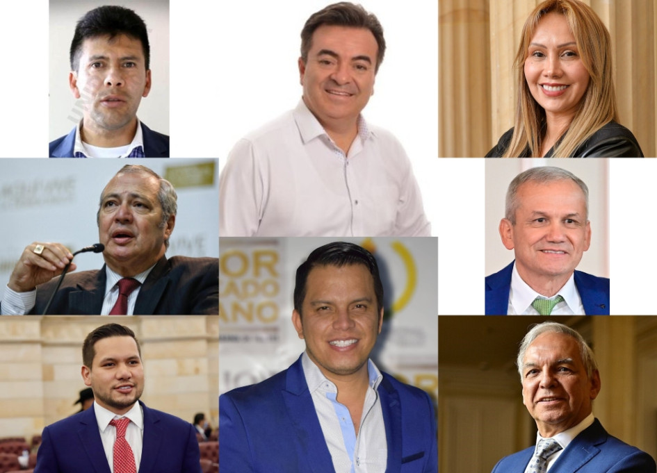 Ellos son los implicados en el caso de corrupción de la Unidad Nacional de Gestión del Riesgo de Desastres (UNGRD). Olmedo López y Sneyder Pinilla en el centro. Ellos son los implicados en el caso de corrupción de la Unidad Nacional de Gestión del Riesgo de Desastres (UNGRD).