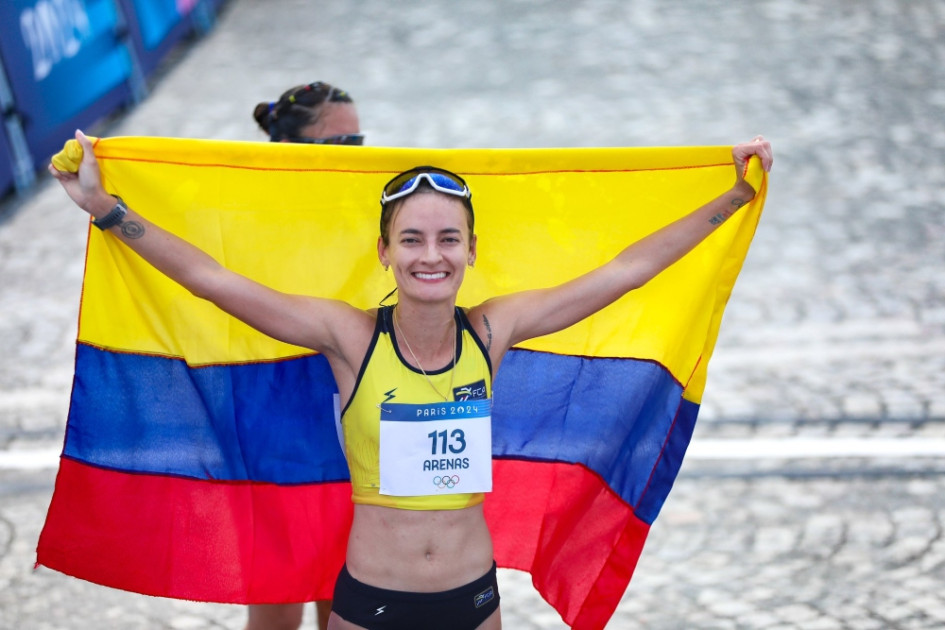 Lorena Arenas, atleta risaraldense, tras la competencia de marcha en los Juegos Olímpicos de París 2024. Lorena Arenas, atleta risaraldense, tras la competencia de marcha en los Juegos Olímpicos de París 2024.