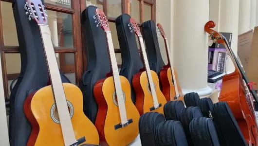 Entregan instrumentos musicales a 21 colegios de Caldas