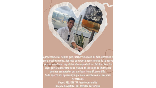 Familia de Brian Esteban Huertas, que vive en Manizales, busca repatriar cuerpo de Chile