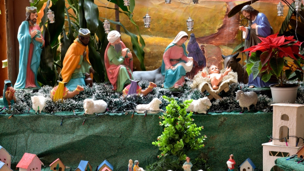 Pesebre en la casa de Alba Teresa Ocampo, sector de El Alto, Salamina.