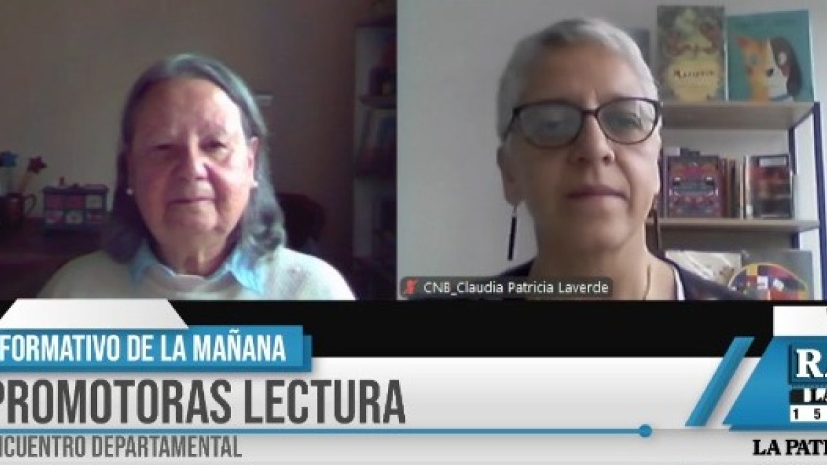 La escritora Irene Vasco (IV) y la bibliotecaria Claudia Laverde (CL)