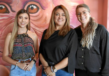 Daniela Morales, Mónica Velez y Sharim Toro.