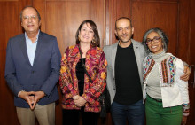 Fotos | Argemiro Idárraga | LA PATRIA Augusto Londoño, Natalia Marulanda, Leonardo Marulanda, director de la Orquesta Sinfónica de Caldas, e Isabel Cristina Giraldo.