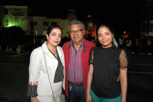 Alexandra Vega Duque, Carlos Vanegas Herrera y María Isabel Vanegas Vega, provenientes de Medellín.