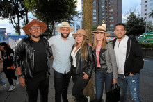 Juan Carlos y Camilo Múnera, Angélica Henao, Johanna Bustos y Jhon Vargas llegaron desde Medellín.