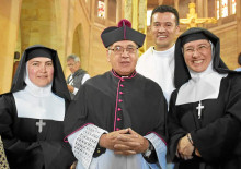 Hermana Francisca Teresa Muñoz, padre Fernán Llano Ruiz, padre Germán Alberto Ruiz Cañas y hermana Jacqueline Ortíz Cardona.