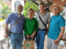 Carlos Osorno, María Elena Duque Cardona, César Arcila y Manuel Muñoz