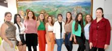 Sandra Milena Quintero Mejía, Diana Lucía Díaz Alzate, Ana María Herrera de Los Ríos, Lina María Muñoz Ramírez, Luisa Fernando Cubides Arias, Mariana Jaramillo Osorio, María Juliana Castañeda Castaño, Alejandra Zuluaga Franco, María Cristina Cruz Giraldo y Carmen Rosa Rodríguez Escobar en la celebración del Día de la Mujer en el Concejo de Manizales.