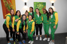 Yennifer Borrero, Juanita Ramírez, Bibiana Rodríguez, Estefanía López, Angie Velasco, Ángela Cruz, Michel Montaño, Sofía Machado, Juanita Quiroga y Sofía Rojas. Yennifer Borrero, Juanita Ramírez, Bibiana Rodríguez, Estefanía López, Angie Velasco, Ángela Cruz, Michel Montaño, Sofía Machado, Juanita Quiroga y Sofía Rojas.