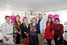 Cámara de Comercio de Manizales: Nelly Parra Giraldo, Jenny Villada Vásquez, Valentina Llano Ruiz, Ilda Giraldo Trujillo, Ricardo Giraldo Noreña, Mariana Vargas Gómez y Blanca Lucía Loaiza.