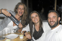 María Clara Franco, Natalia Plata y Julián Bernal.