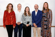 Cristina Toro, secretaria general Grupo EPM; Edwin Arias, director Asuntos Corporativos Industria Licorera de Caldas; Catalina García Maya, gerente García Maya; Sebastián Vega Bojanini, Secretario General Efigas; y Xiomara Torrado, consultora de medios. Cristina Toro, secretaria general Grupo EPM; Edwin Arias, director Asuntos Corporativos Industria Licorera de Caldas; Catalina García Maya, gerente García Maya; Sebastián Vega Bojanini, Secretario General Efigas; y Xiomara Torrado, consultora de medios.