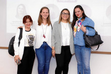 Jinet Marulanda Zapata, secretaria general; María Jaramillo, María Echeverri, profesional del área legal Chec; Yaneth Cristina Rodríguez Vélez, secretaria General Chec; y Natalia Salazar Mejía, secretaria general Aguas de Manizales.