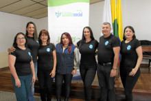 Fotos | Luis Trejos | LA PATRIA Equipo de trabajo de la Fundación: Martha Cecilia Londoño, Náthaly Buitrago, Mónica Giraldo, presidenta de la junta directiva; Claudia García, María del Pilar Jaramillo, Jaime Calderón y Lina María Chavarriaga.