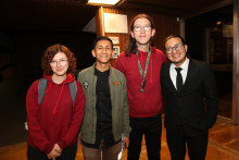 Juanita Valencia, David Pérez, Juan Esteban Sánchez y Daniel Hincapié. Juanita Valencia, David Pérez, Juan Esteban Sánchez y Daniel Hincapié.