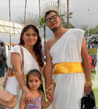 Laura Gómez, Camila Gómez y Mateo Loaiza.