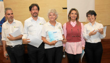 Fotos | Argemiro Idárraga | LA PATRIA Cristian Ríos, Jhon Jairo Arenas, María Elena García, Andrea González y Darlanne Vanesa Cárdenas recibieron sus certificados.