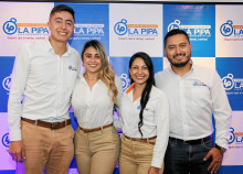 Sebastián Castrillón, Luisa Morales, Liliana Buriticá y Andrés Felipe Cardona, empleados de La Pipa.