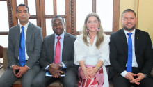 José Fernando Olarte, secretario de Planeación de Manizales; Manuel González, secretario de hacienda; Sandra Patricia Álvarez, secretaría de Desarrollo Social; y Juan Felipe Álvarez, secretario General.