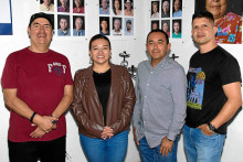 Gustavo Cárdenas, Stephanie Marín, Néstor Jaime Maya y Germán Correa.