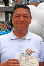 John Jairo Ocampo, músico y director de la Banda de la I.E. Pío XII.