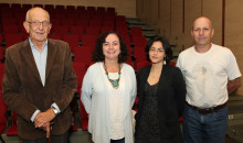 José Jaramillo, Adriana Villegas, Angélica Gaviria y el conferencista Rigoberto Gil. José Jaramillo, Adriana Villegas, Angélica Gaviria y el conferencista Rigoberto Gil.
