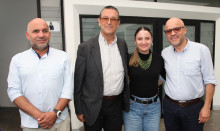 José Fernando González, Luis Fernando Sánchez, conferencista; Ángela Patricia Velásquez y Francisco Javier González.