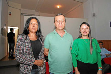 María Del Pilar Rivera, José Luis Betancur y Ángela Patricia Velásquez.