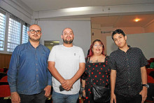 Juan Manuel Correa, Nicolás Arango, Adriana Velásquez y Nicolás Romero.