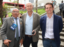 Jorge Alzate; Carlos Eduardo Jaramillo Sanint, rector Universidad Autónoma, y Juan Felipe Vanegas. Jorge Alzate; Carlos Eduardo Jaramillo Sanint, rector Universidad Autónoma, y Juan Felipe Vanegas.